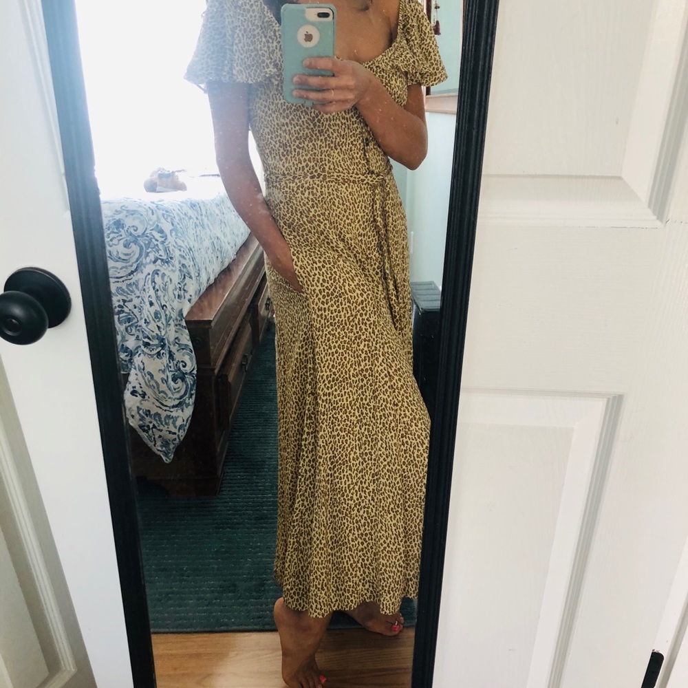 Anthropologie leopard maxi dress!
